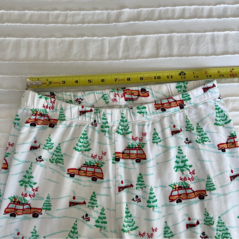Sail to Sable Curetivity Ho Ho Ho Christmas print hand painted pajama pants Lg - Picture 6 of 8